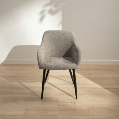 Scaun Sella, Homla, 59.5x57x83 cm, metal/poliester, gri