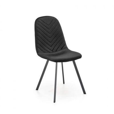 Scaun tapitat K 462, negru, 48x57x82 cm
