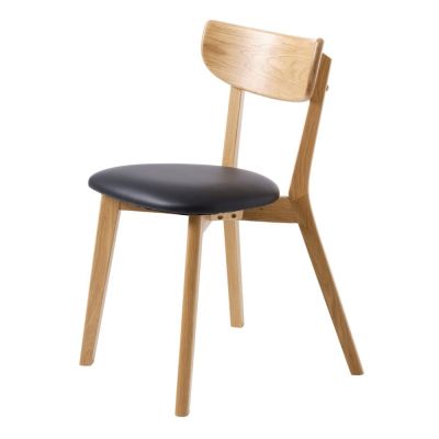 Scaune de dining negre/în culoare naturală 2 buc. Pero – Unique Furniture