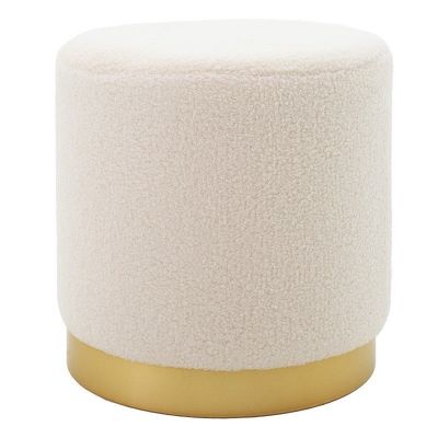 Taburet Dash boucle crem - auriu D35x35cm