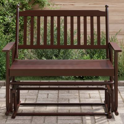 Gossi banca glisanta, maro, 118x70x104,5 cm, lemn masiv de plop