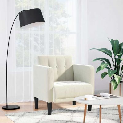 Gossi canapea scaun cu cotiere, crem, 53 cm, catifea