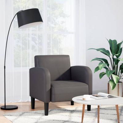 Gossi canapea scaun cu cotiere gri 54 cm piele artificiala