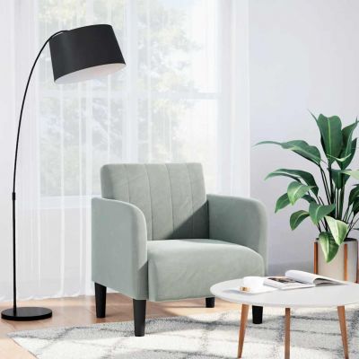 Gossi canapea scaun cu cotiere gri deschis 54 cm catifea