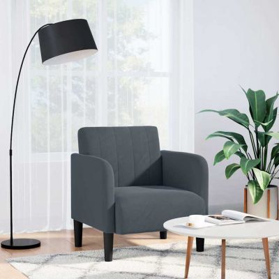 Gossi canapea scaun cu cotiere gri inchis 54 cm catifea