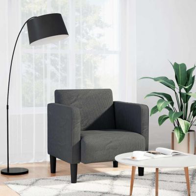 Gossi canapea scaun cu cotiere gri inchis 54 cm tesatura velur