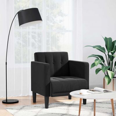 Gossi canapea scaun cu cotiere, negru, 53 cm, catifea
