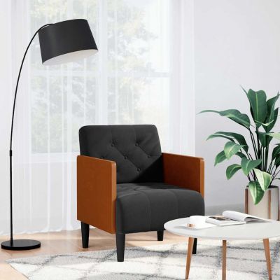 Gossi canapea scaun cu cotiere negru 55 cm catifea