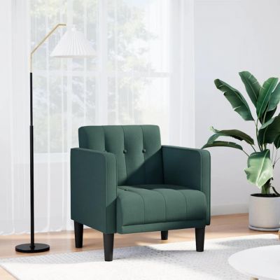 Gossi canapea scaun cu cotiere, verde inchis, 53 cm, textil
