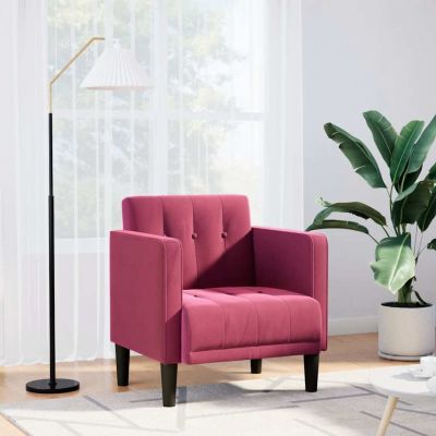 Gossi canapea scaun cu cotiere, vin rosu, 53 cm, catifea