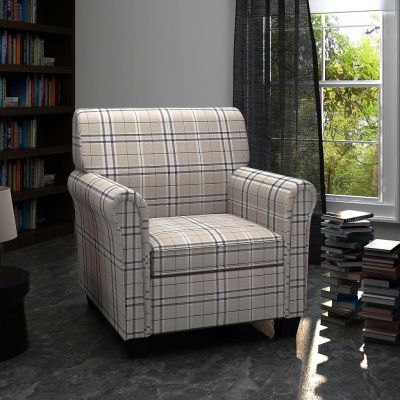 Gossi fotoliu cu perna, crem, material textil
