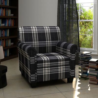 Gossi fotoliu cu perna, negru, material textil