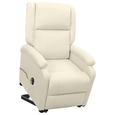 Gossi fotoliu cu ridicare, crem, material textil