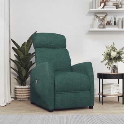 Gossi fotoliu cu ridicare, verde inchis, material textil