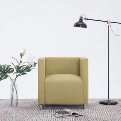 Gossi fotoliu cubic, verde, material textil