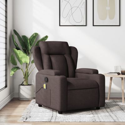 Gossi fotoliu de masaj rabatabil, maro inchis, material textil