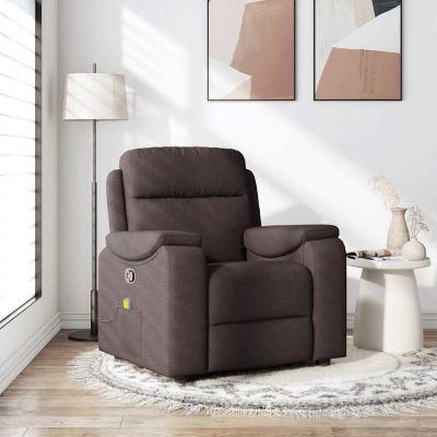 Gossi fotoliu de masaj rabatabil, maro inchis, material textil