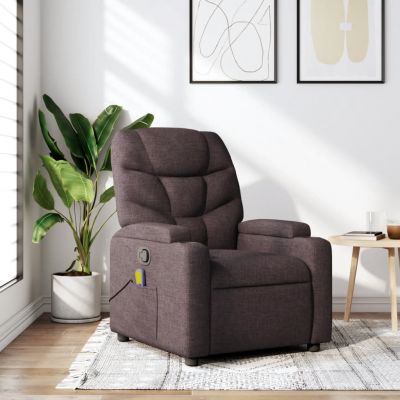 Gossi fotoliu de masaj rabatabil, maro inchis, material textil