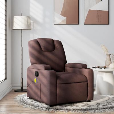 Gossi fotoliu de masaj rabatabil, maro inchis, material textil