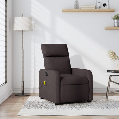 Gossi fotoliu de masaj rabatabil, maro inchis, material textil