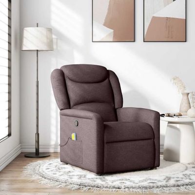Gossi fotoliu de masaj rabatabil, maro inchis, material textil
