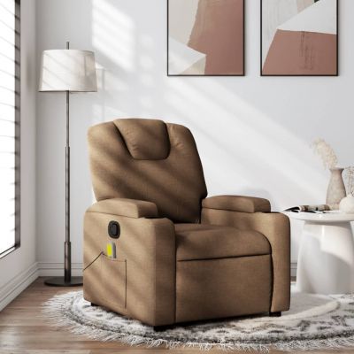Gossi fotoliu de masaj rabatabil, maro, material textil