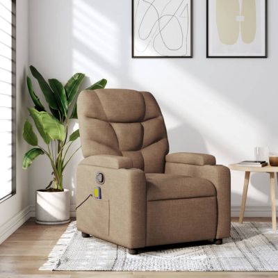 Gossi fotoliu de masaj rabatabil, maro, material textil