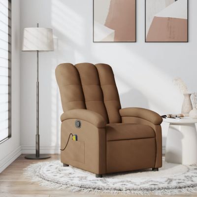 Gossi fotoliu de masaj rabatabil, maro, material textil