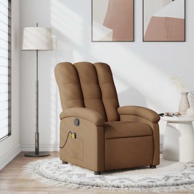 Gossi fotoliu de masaj rabatabil, maro, material textil