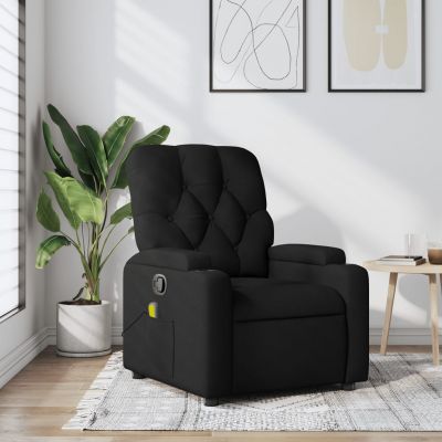 Gossi fotoliu de masaj rabatabil, negru, material textil