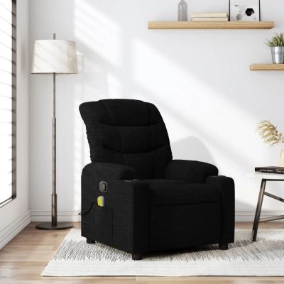 Gossi fotoliu de masaj rabatabil, negru, material textil