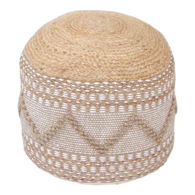 Pallo Inart pouf-scaun, iută-bumbac în nuanță Naturală, F40x30cm 40x40