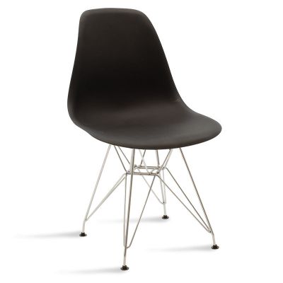 Scaun Adelle pakoworld PP picior negru-inox 46x55x81cm