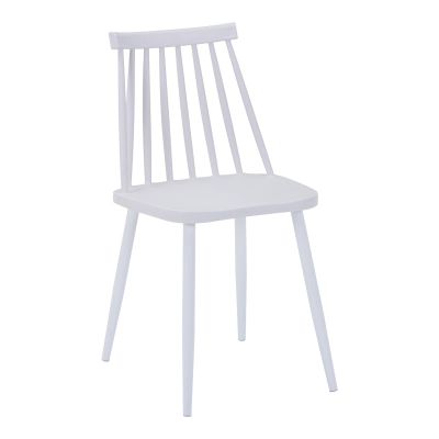 Scaun Aurora I pp pakoworld în nuanță albă - picior metalic alb 43x48x79cm 48x43