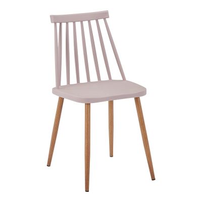 Scaun Aurora I pp pakoworld în nuanță maro-cu picior metalic Natural 43x48x79cm 48x43