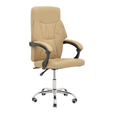 Scaun birou manager Glorin pakoworld bej pu 60x68x128cm