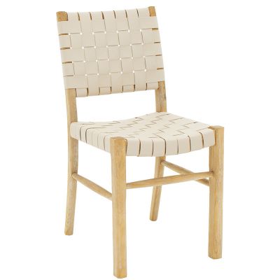 Scaun Brane pakoworld wood Sonoma antique-seat pu Alb