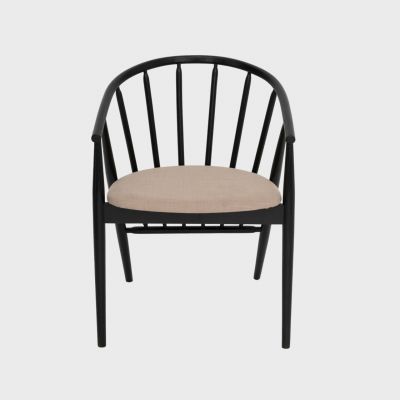 Scaun Calido, Homla, 58x55x78 cm, lemn/poliester, negru