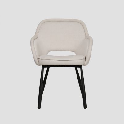 Scaun Campea, Homla, 62x61x84 cm, metal/poliester, bej