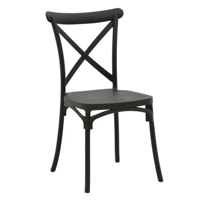 Scaun Crossie pakoworld PP în nuanță Gri închis 38x46.5x82cm 47x38
