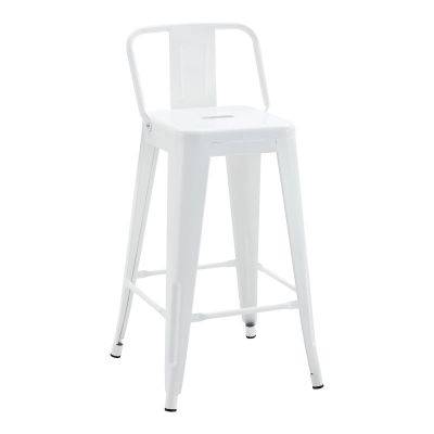 Scaun de bar Utopia, Alb, 42x42x86 cm