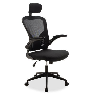 Scaun de birou Manager Ergoline cu plasă din material textil în culoare neagră 65x62