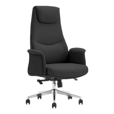 Scaun de birou Manager Rekter pakoworld PU în culoare neagră 77x65x119-127cm 65x77
