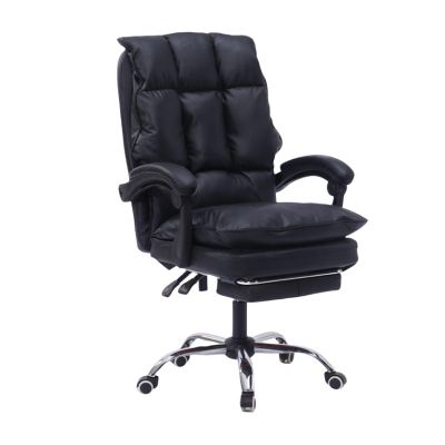 Scaun de birou pentru director cu suport pentru picioare Dietina pakoworld pu in culoare neagră 60x50x105-115cm 50x60