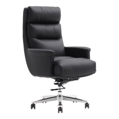 Scaun de birou pentru manager Nagal pakoworld PU, culoare neagră, 71x73x117-123cm 73x71