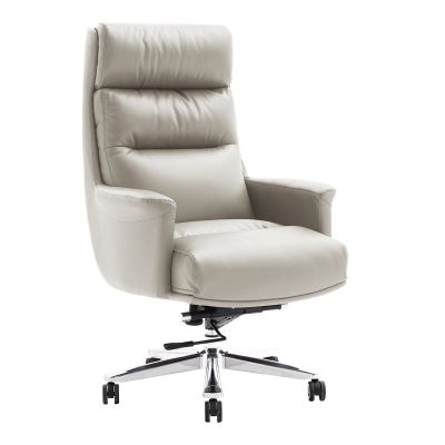 Scaun de birou pentru manager Nagal pakoworld PU în culoare bej 71x73x117-123 cm 73x71