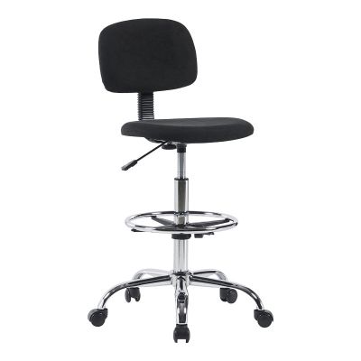 Scaun de primire din material Icina pe rotile în nuanță neagră 58x54x102-123cm 54x58