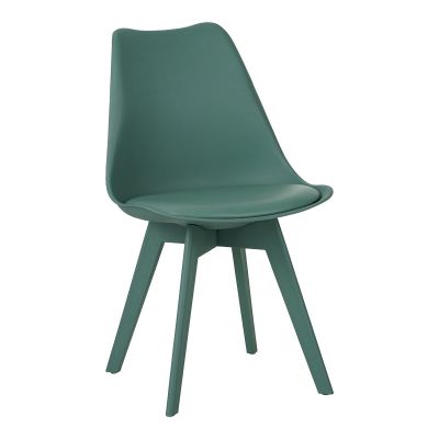 Scaun Gaston I pakoworld PP-PU în culoare verde 48.5x53.5x81.5cm 54x49