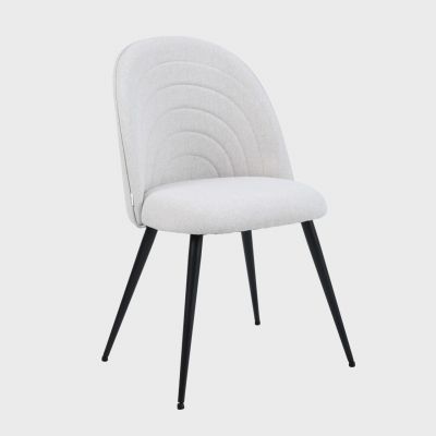 Scaun Ludi, Homla, 53x50x85 cm, metal/poliester, bej deschis