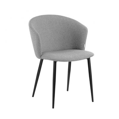 Scaun Lujo, Homla, 59x56.5x81 cm, metal/poliester, gri